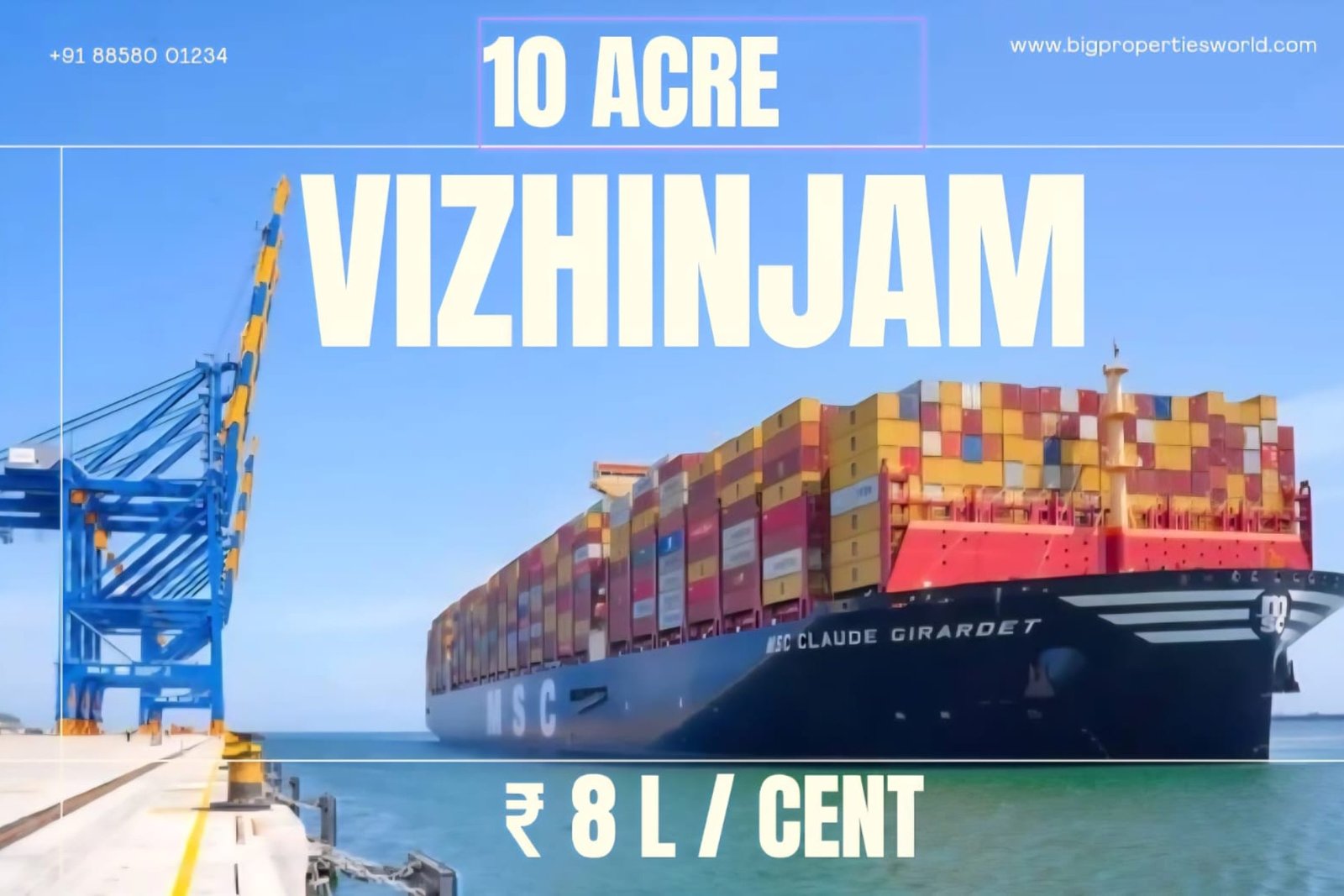 10 Acre for Sale Vizhinjam