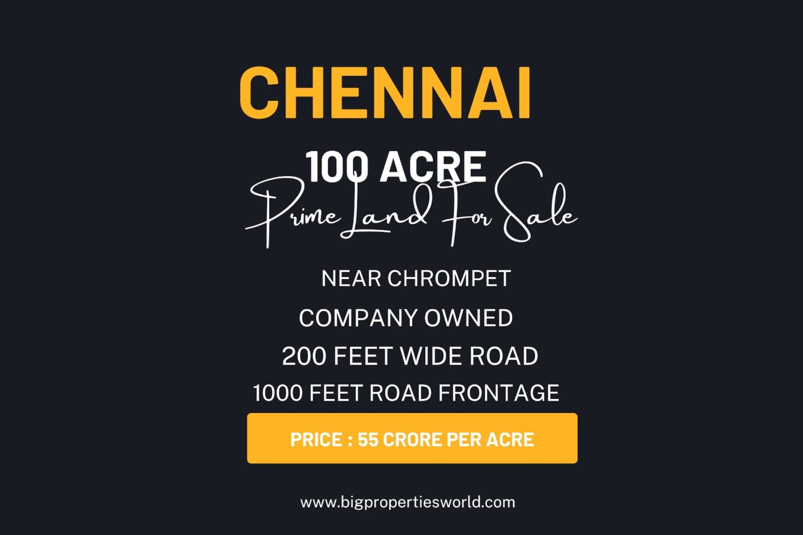 100 Acre For Sale in Chennai