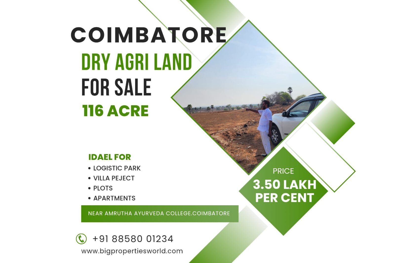 100 Acre land for Sale Coimbatore