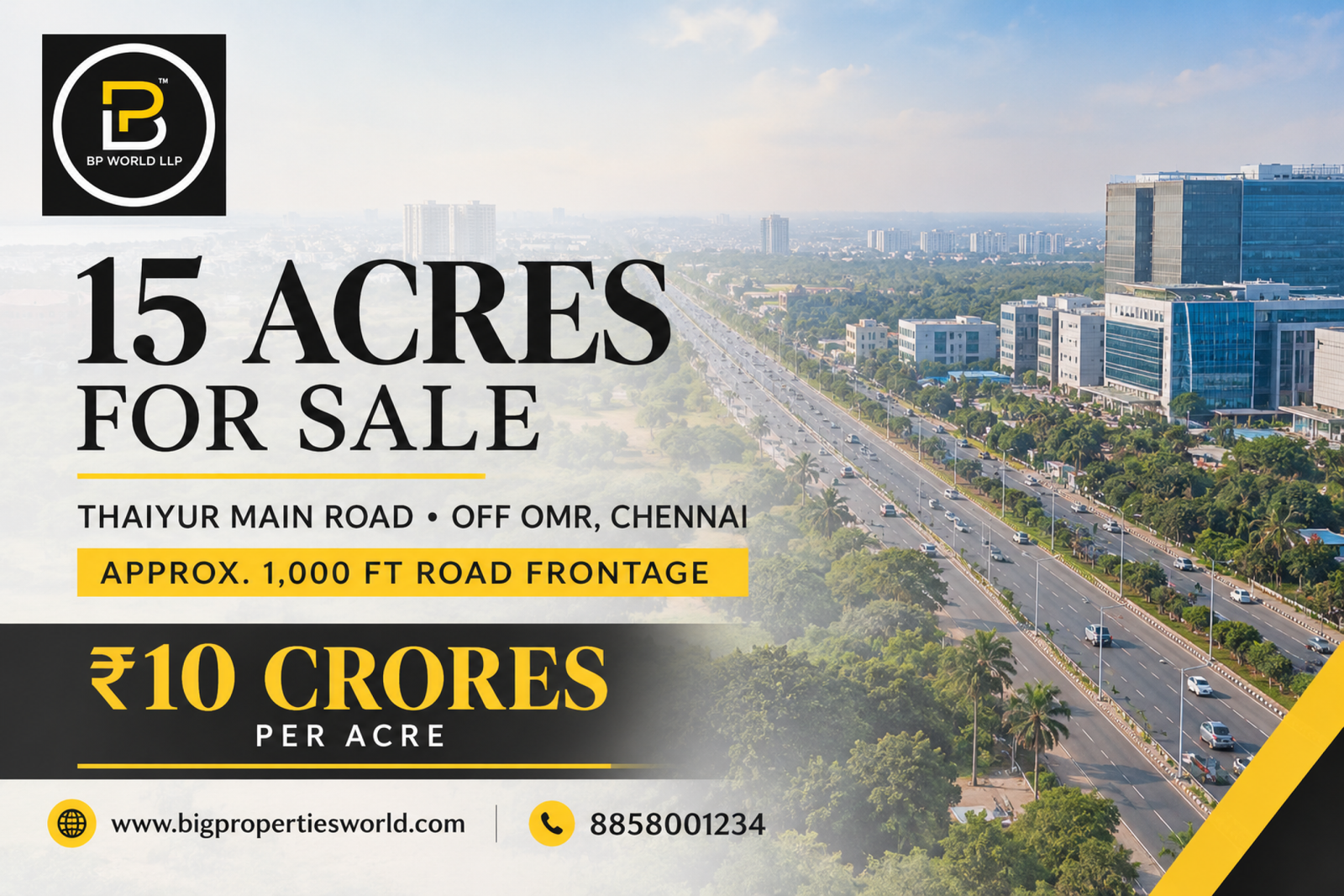15 Acres for sale Thaiyur Chennai