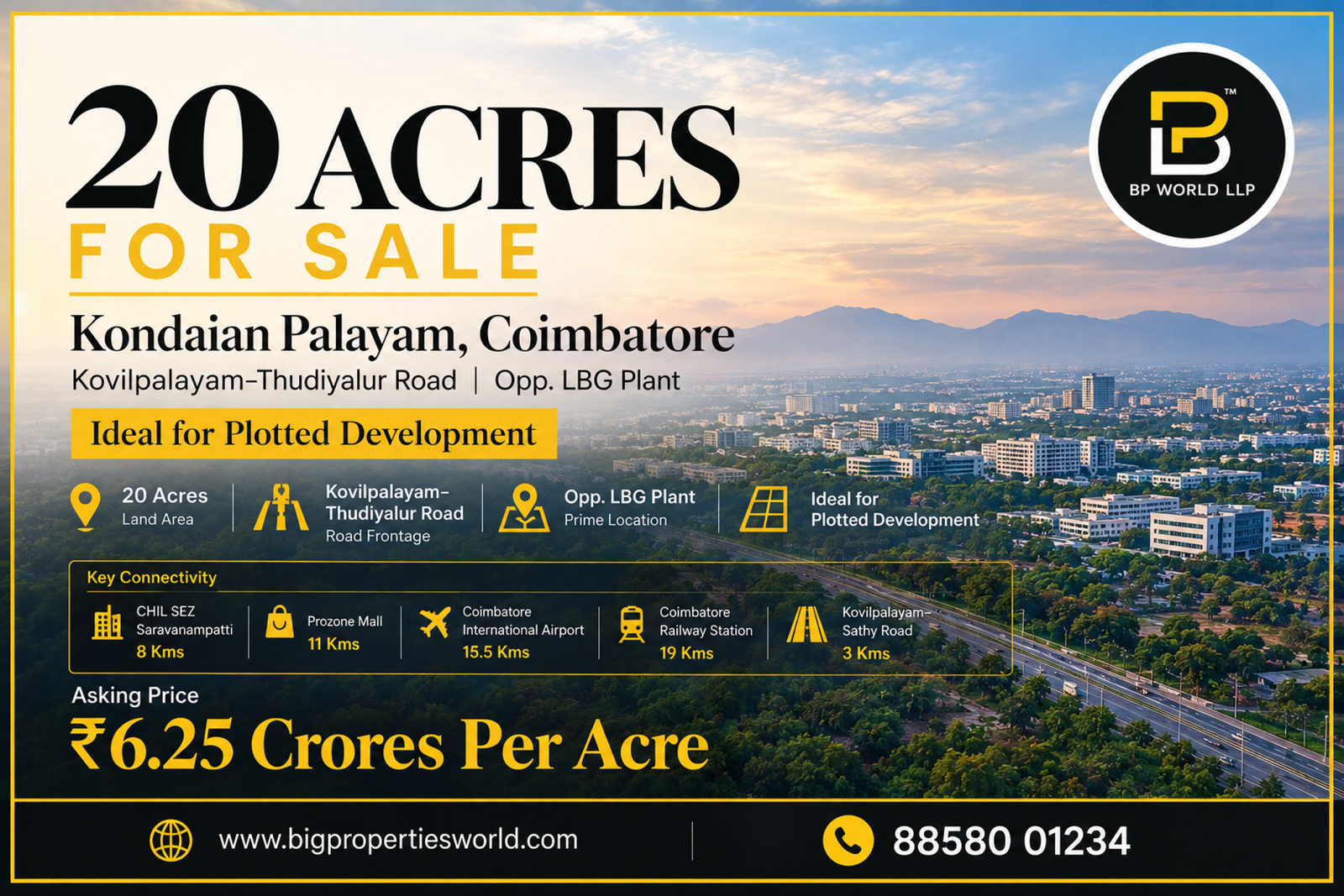 20 Acres for Sale Coimbatore