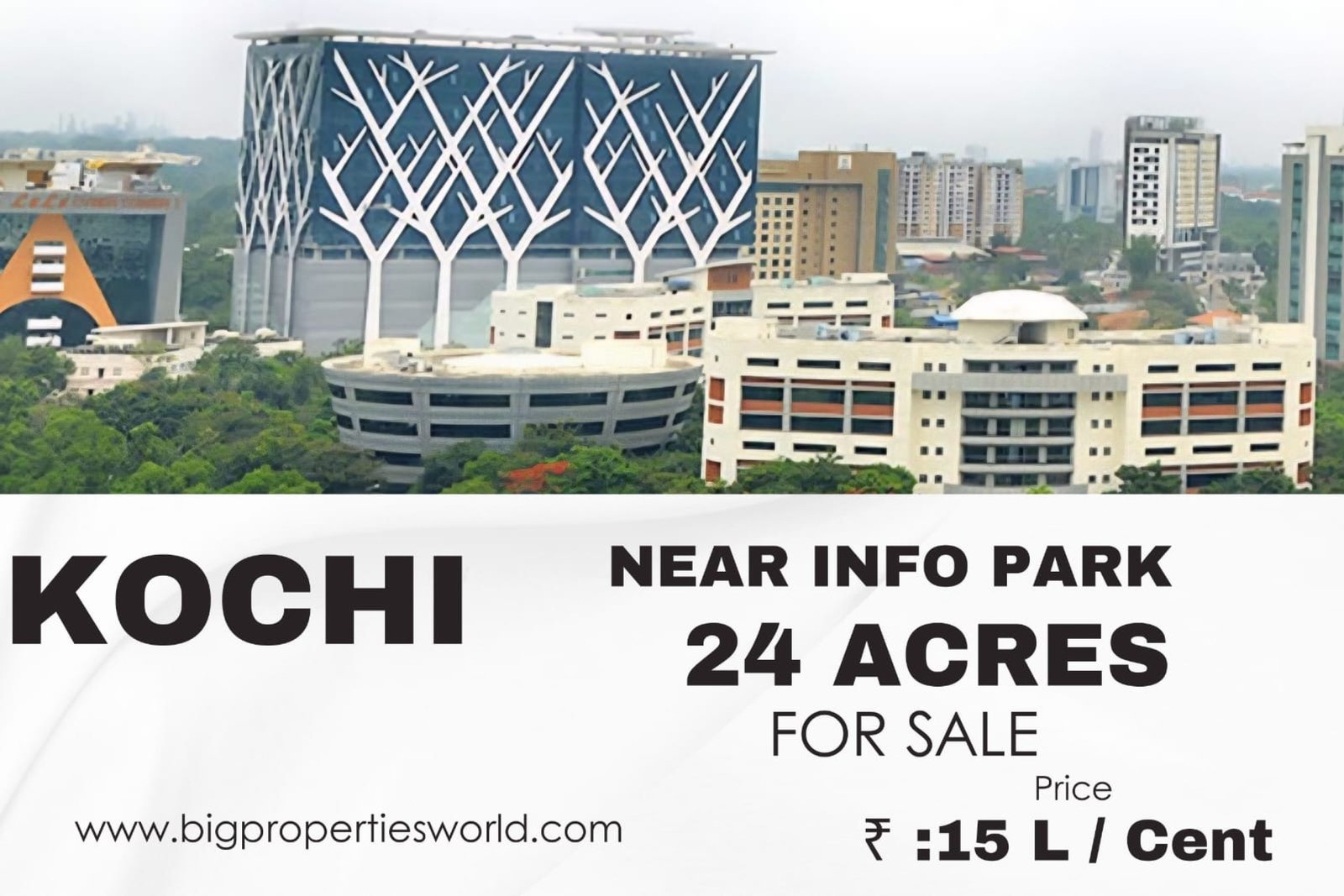 24 Acres For Sale Infopark Kakkanad