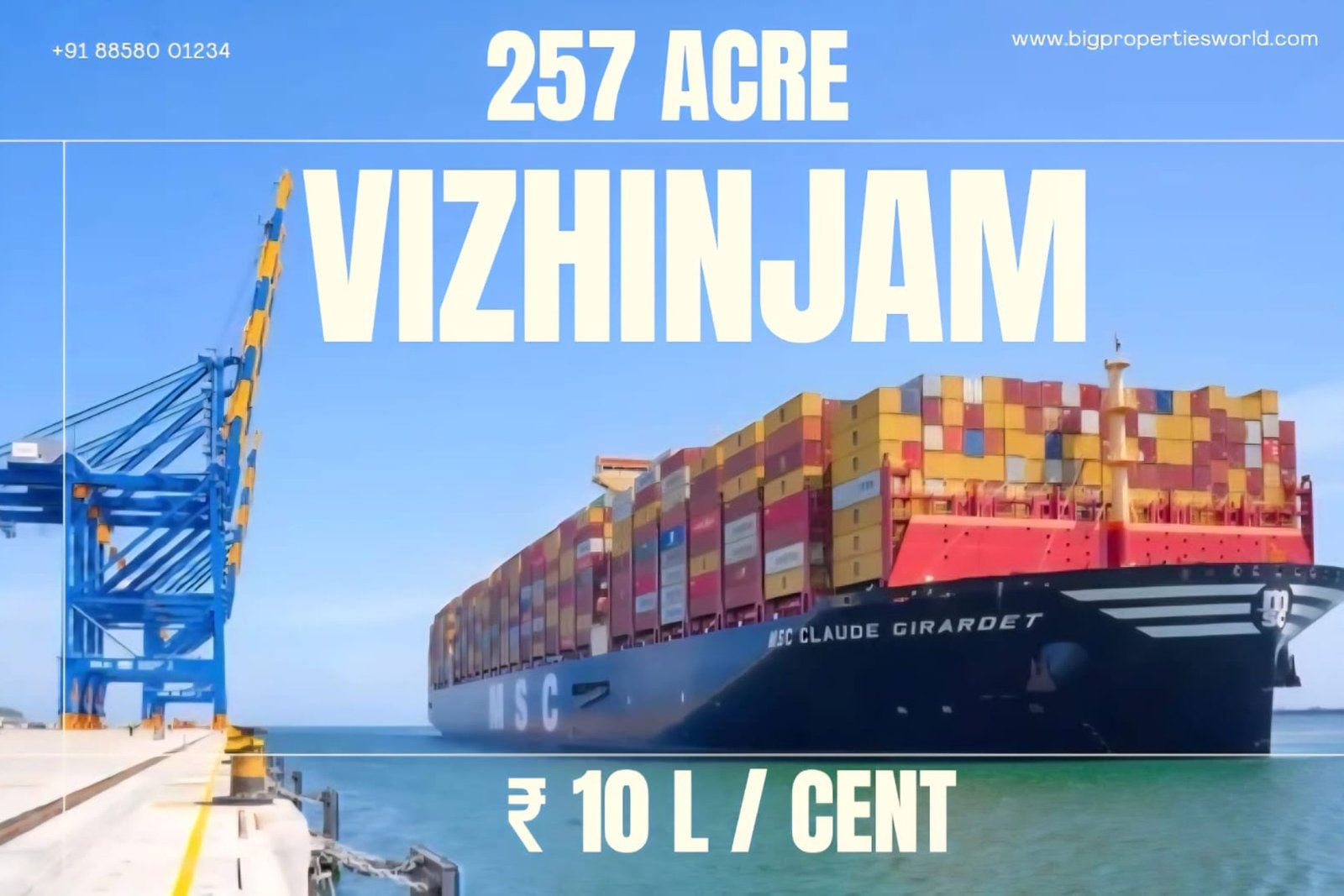 250 Acre For Sale Vizhinjam Trivandrum