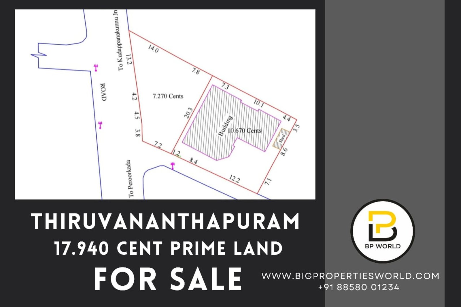 !7 Cents for Sale Trivandrum