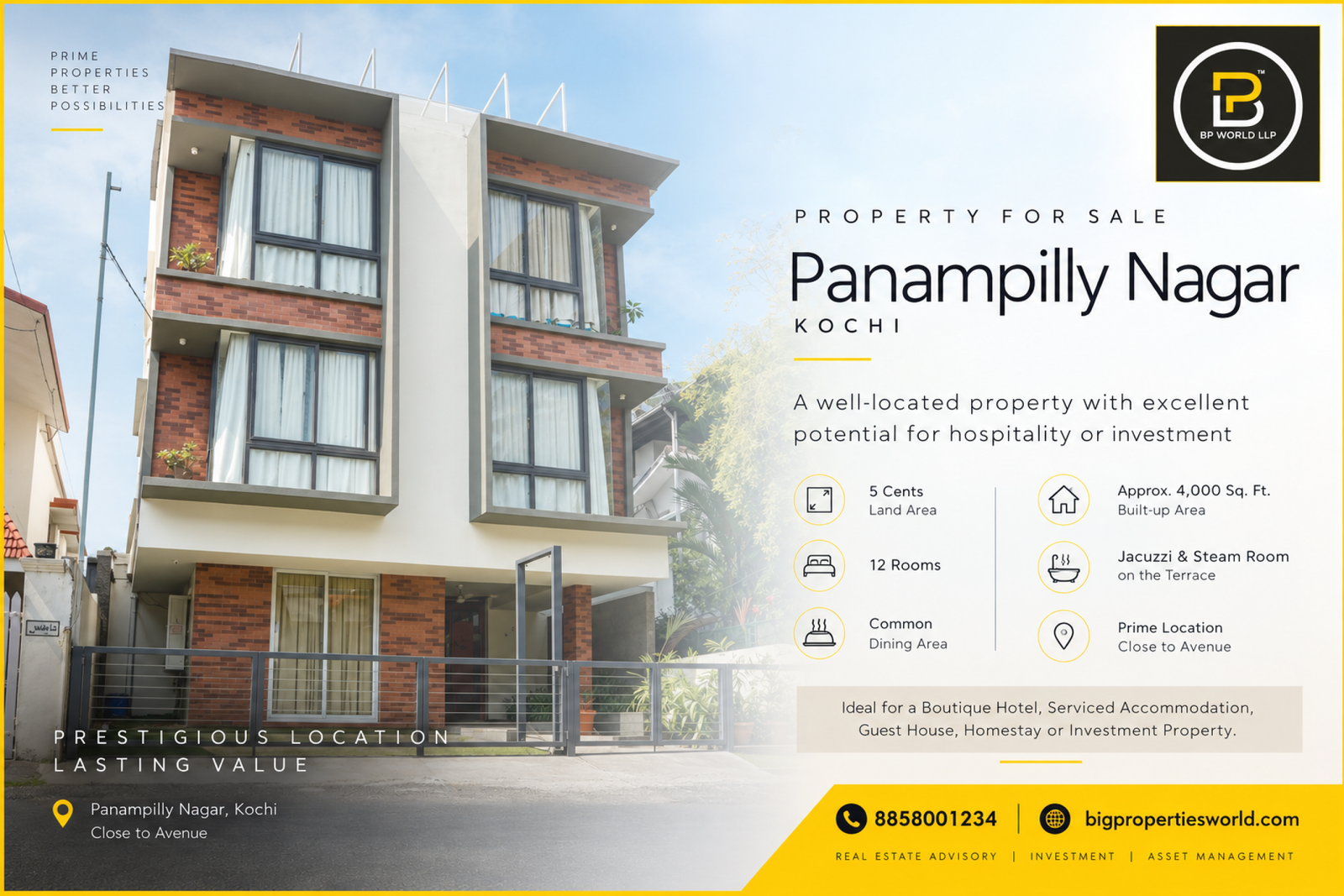 Hotel for Sale Panampilly Nagar