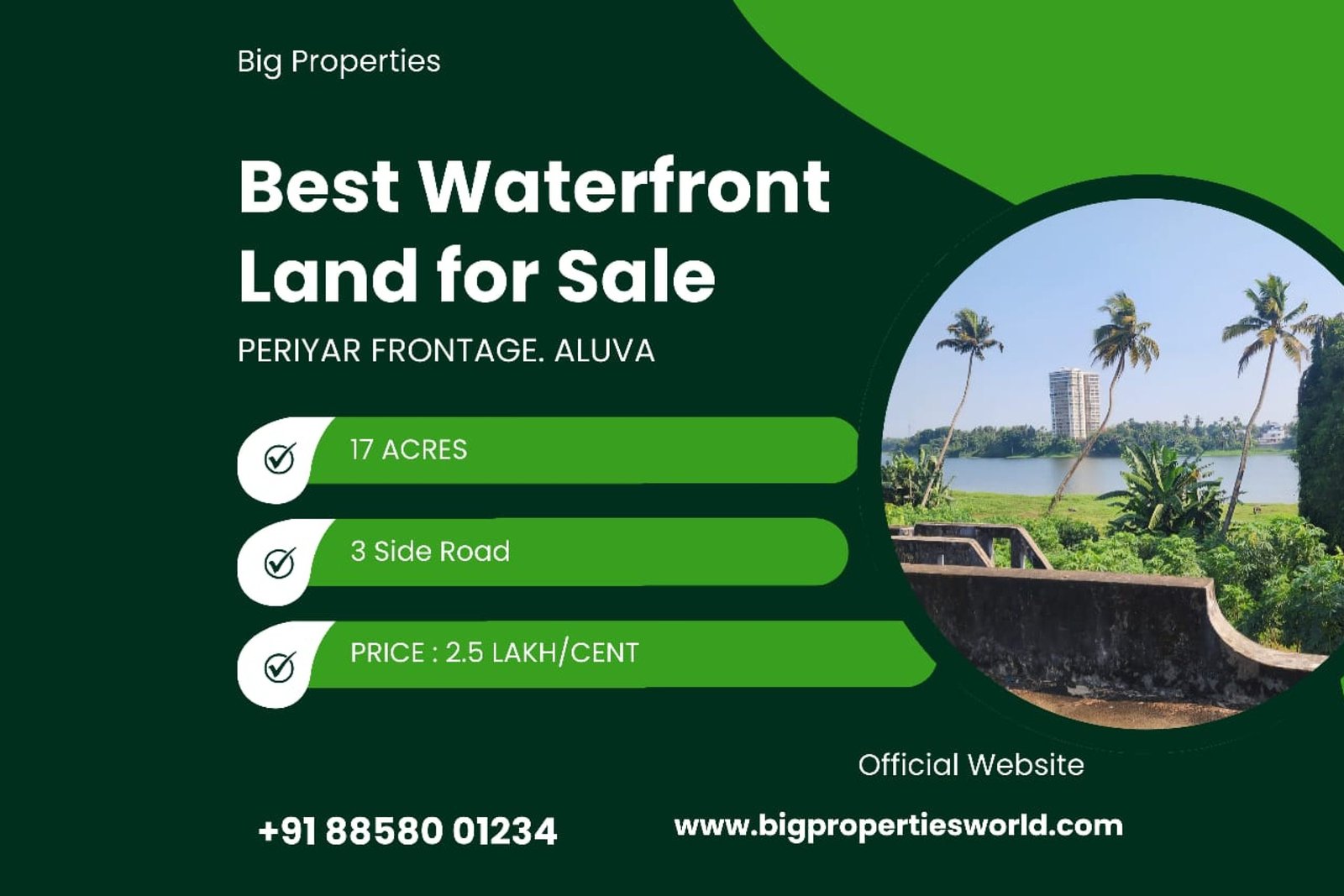 Waterfront land Ernakulam